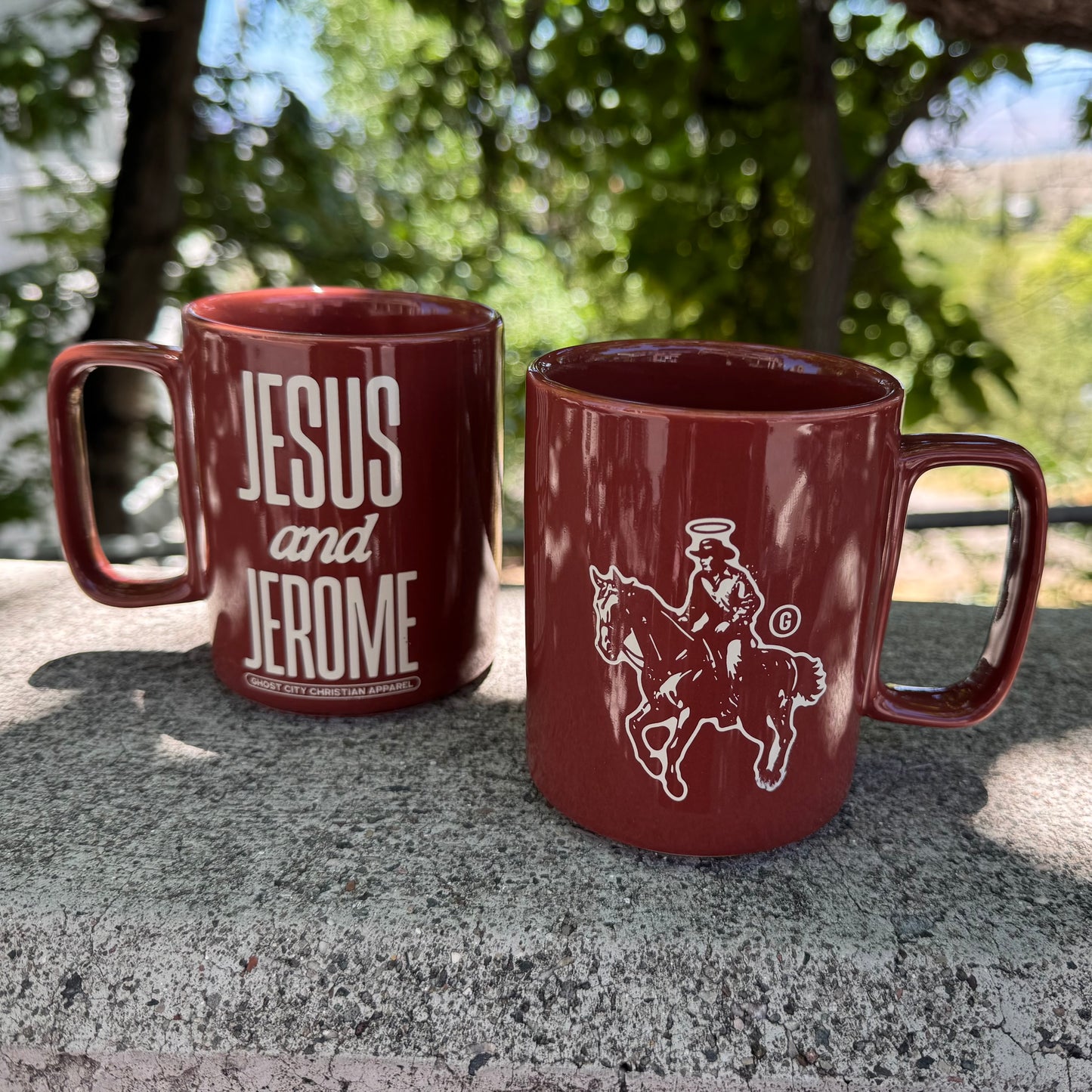 Jesus and Jerome - Mug