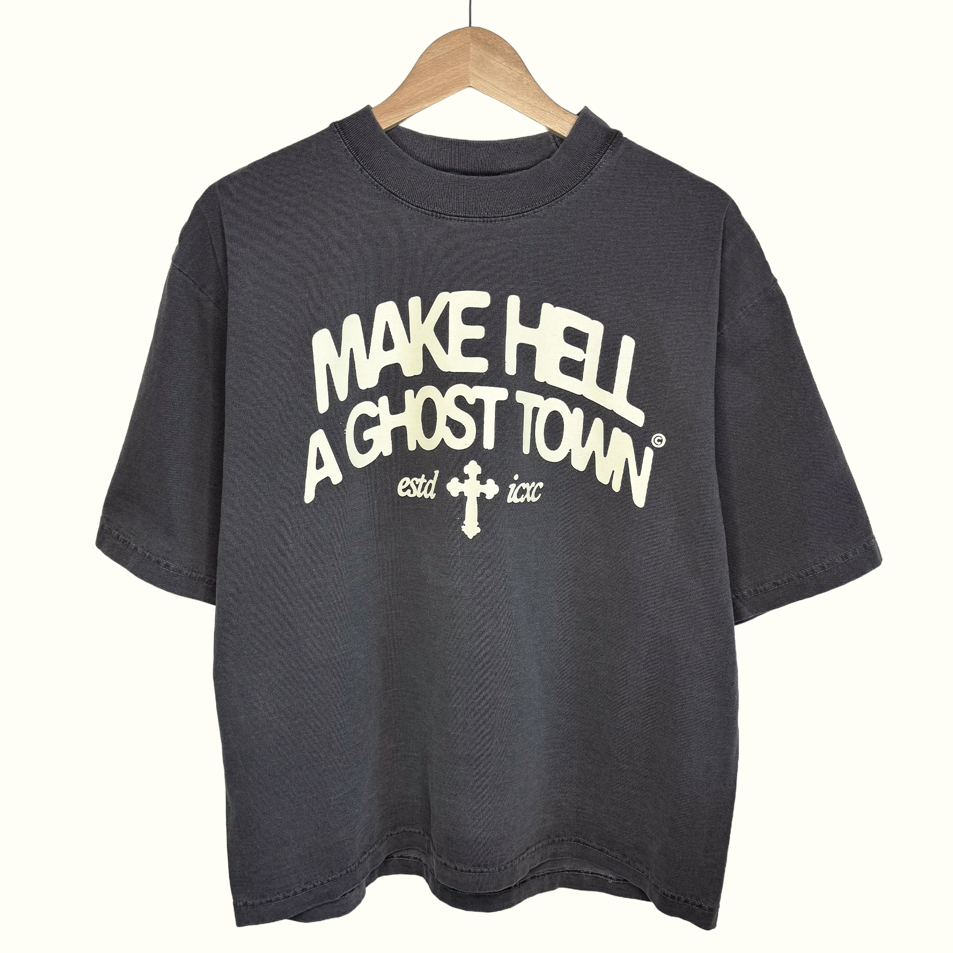 MHAGT© - Oversized Tee (Vintage Gray) – Ghost City Christian Apparel